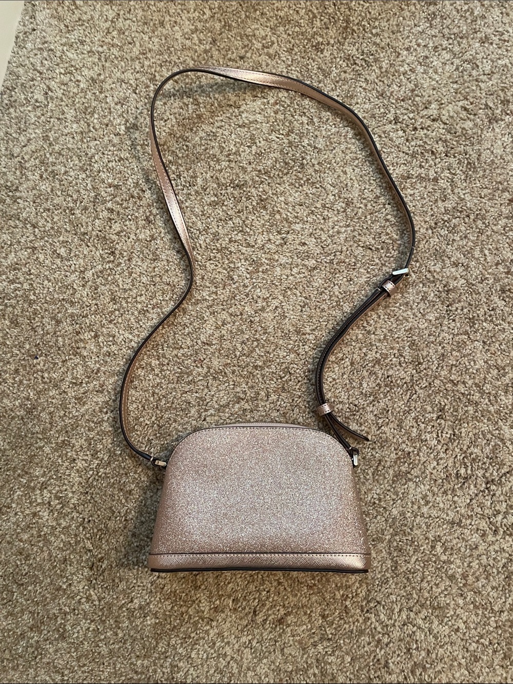 kate spade Rose Gold Glitter Crossbody Shoulder Bag - Picture 4 of 4